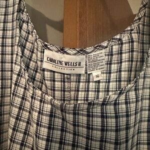 Caroline Wells II Plaid jumper dress